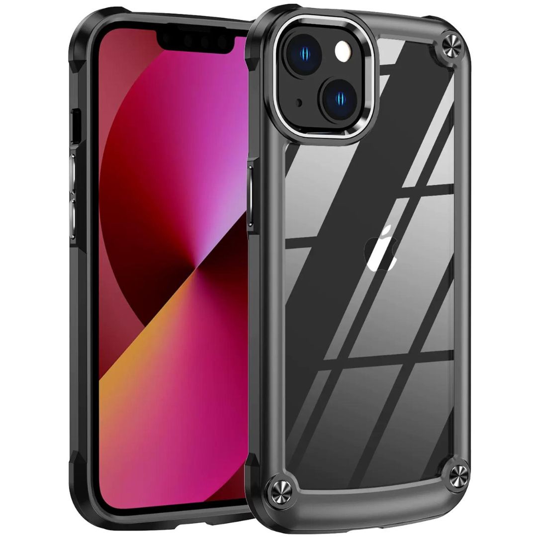 iPhone 15 Series Shockproof Armour Transparent Cover - case features