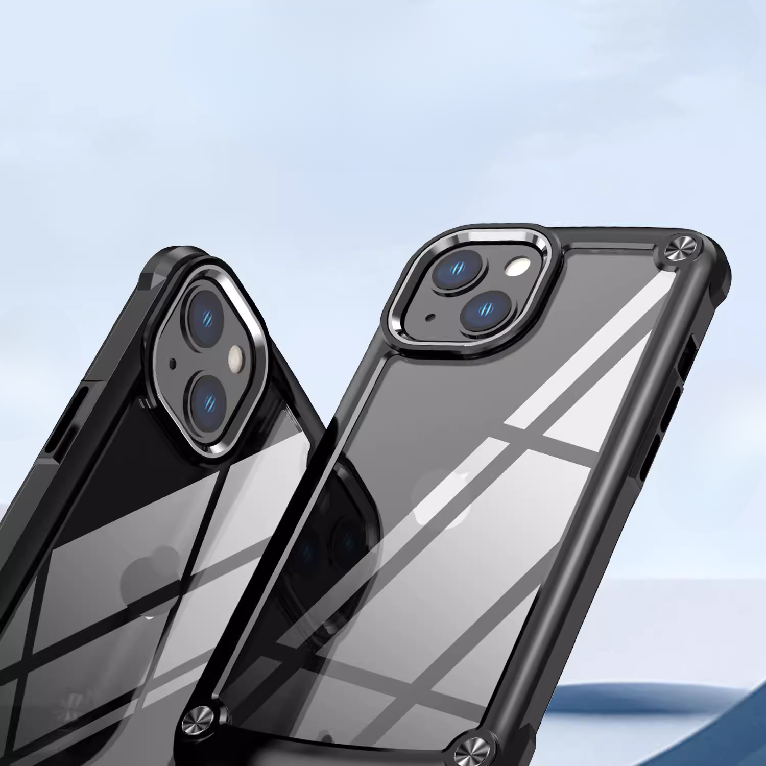 iPhone 15 Series Shockproof Armour Transparent Cover - slim profile