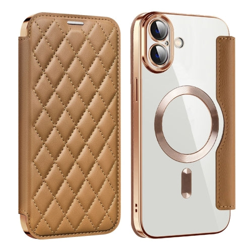 iPhone 17 Series Gold Electroplated Leather Flip Cover - protective case detail