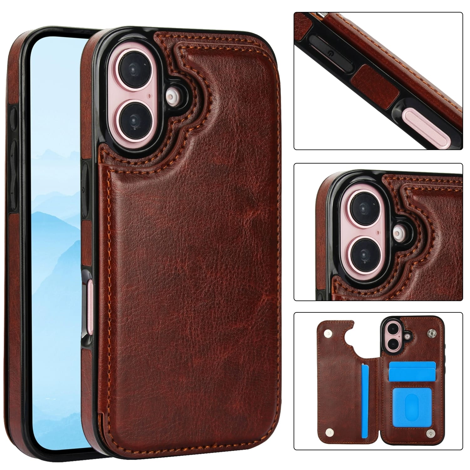 iPhone 17 Wallet Style Leather Case - protective case detail
