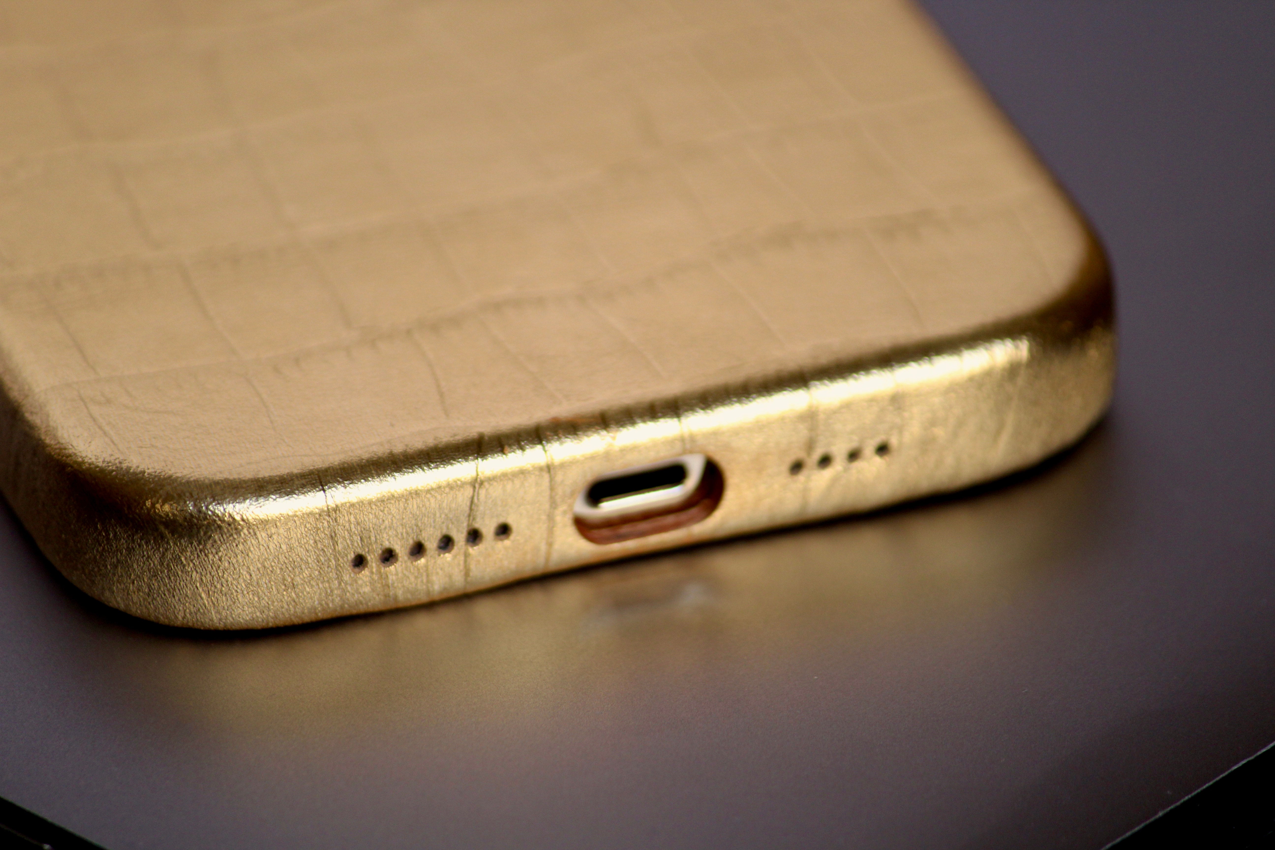 iPhone 13 Pro Max Leather iPhone Cover - protective case detail