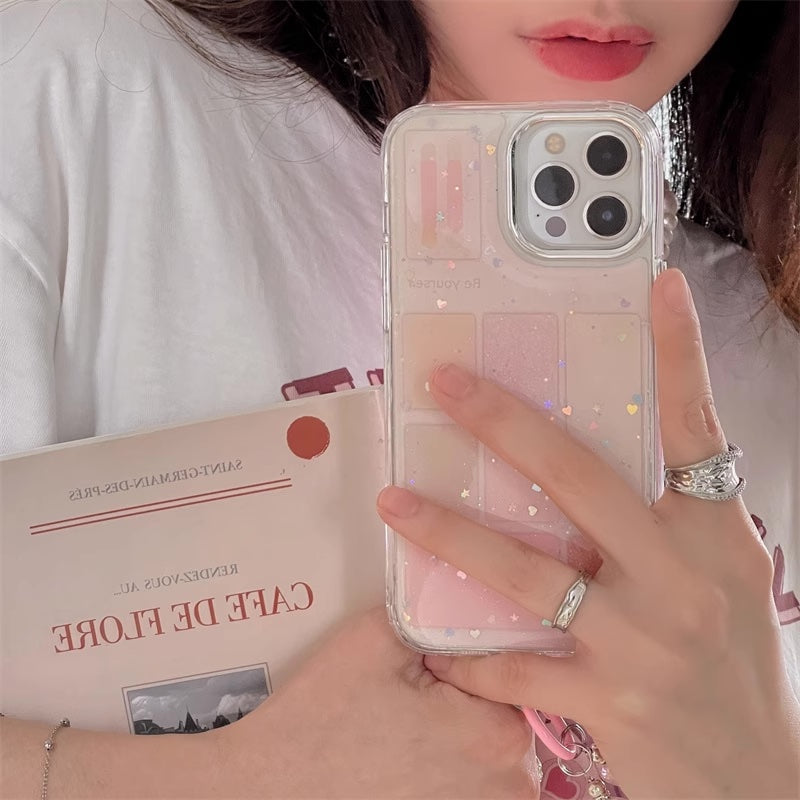 Elegant Makeup Blocks Glitter Lanyard Cover – phone accessory by JustAndBest India