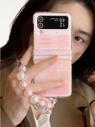 pink glitter z flip 5 case