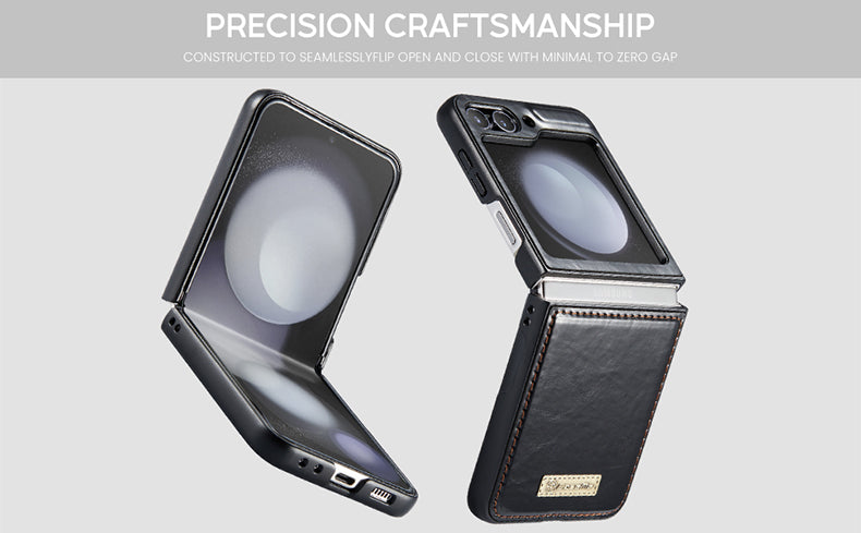 Samsung Galaxy Z Flip 5 Classic Vintage Leather Case - colour options