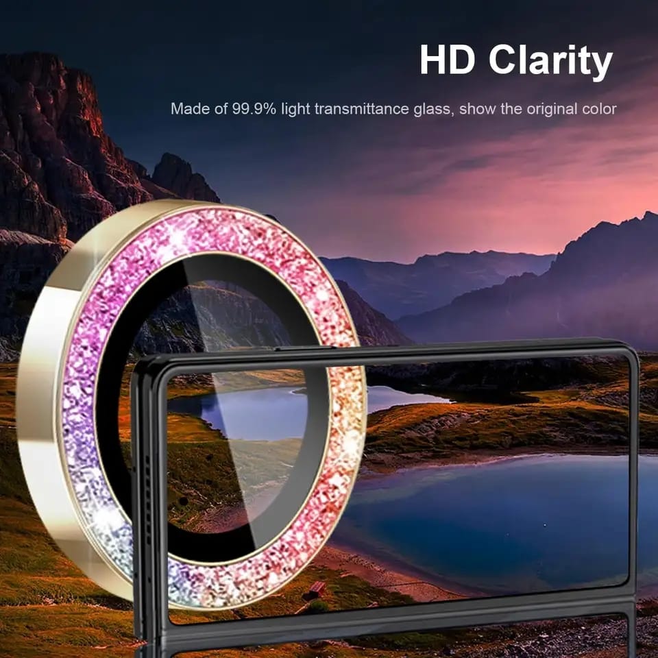 Samsung Galaxy Z Fold 5 Shining Colourful Camera Lens Protector - protective case detail
