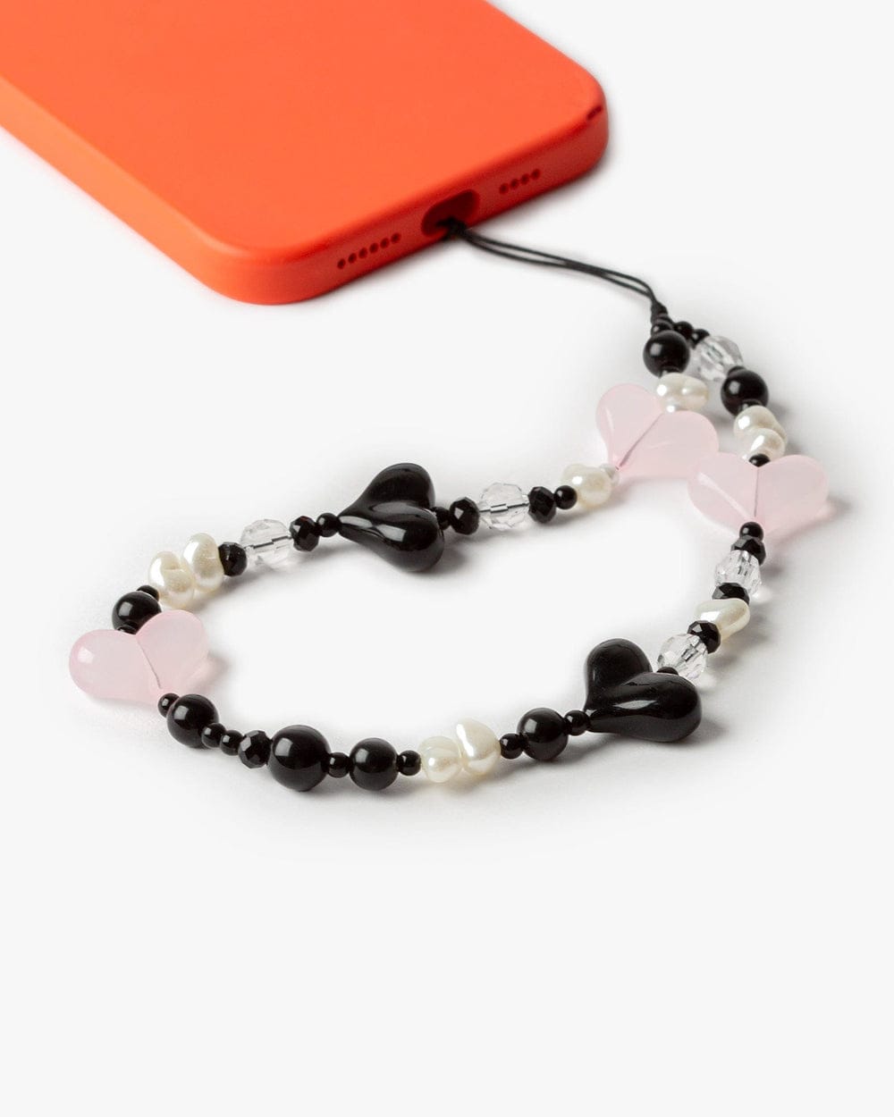 Colorful Hearts Phone Charm - protective case detail