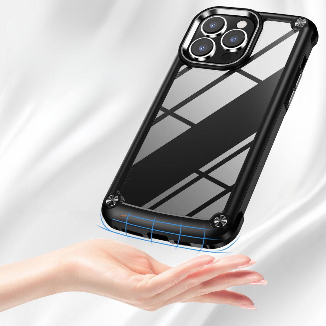 iPhone 15 Series Shockproof Armour Transparent Cover - lifestyle