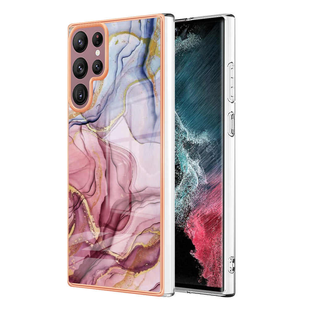 Samsung Galaxy S22 Series Glossy Marble Pattern Case - colour options