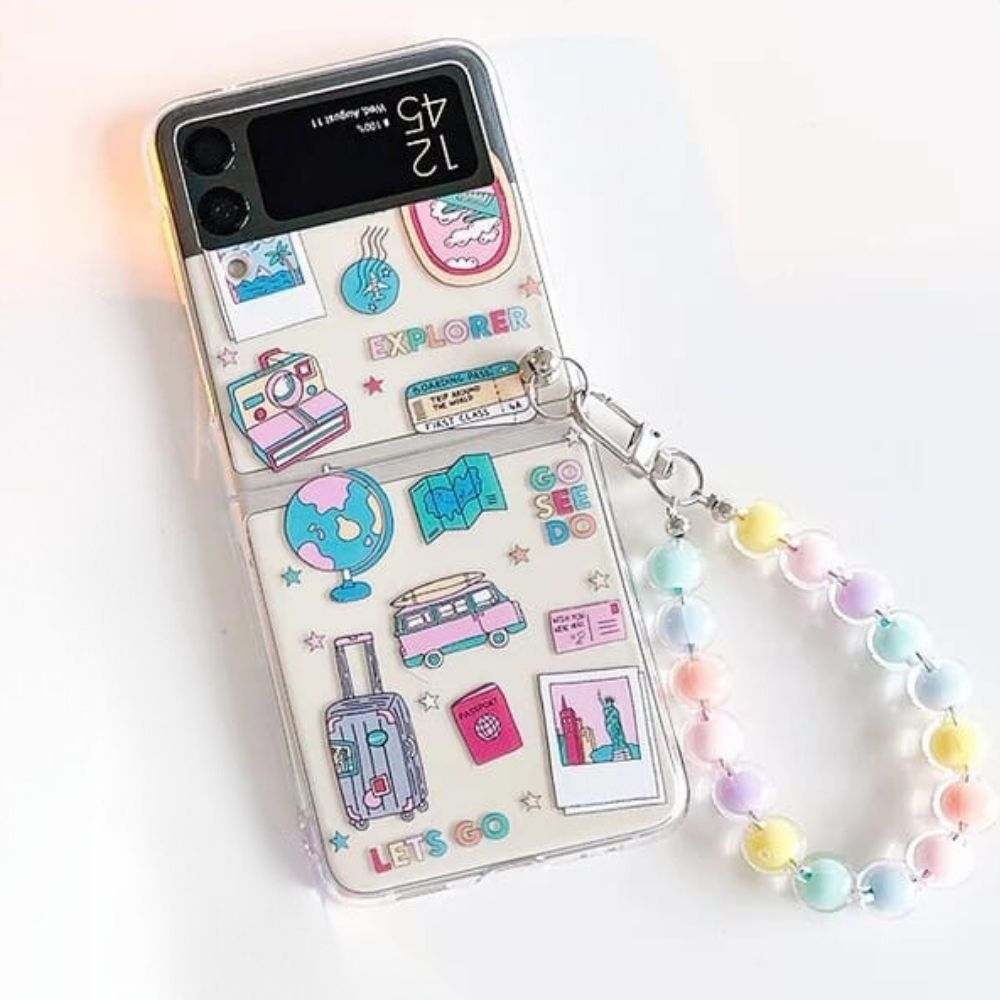 Samsung Galaxy Z Flip 3 Traveller Badges Case | Phone Accessory