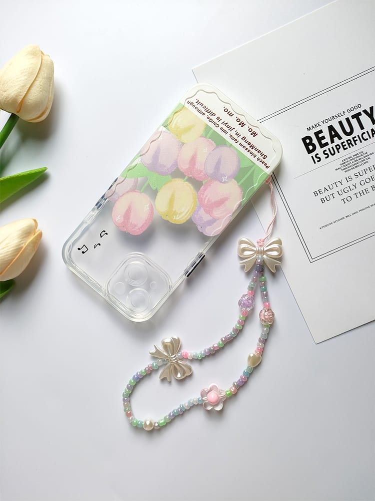 Bowknot Colourful Phone Charm - protective case detail