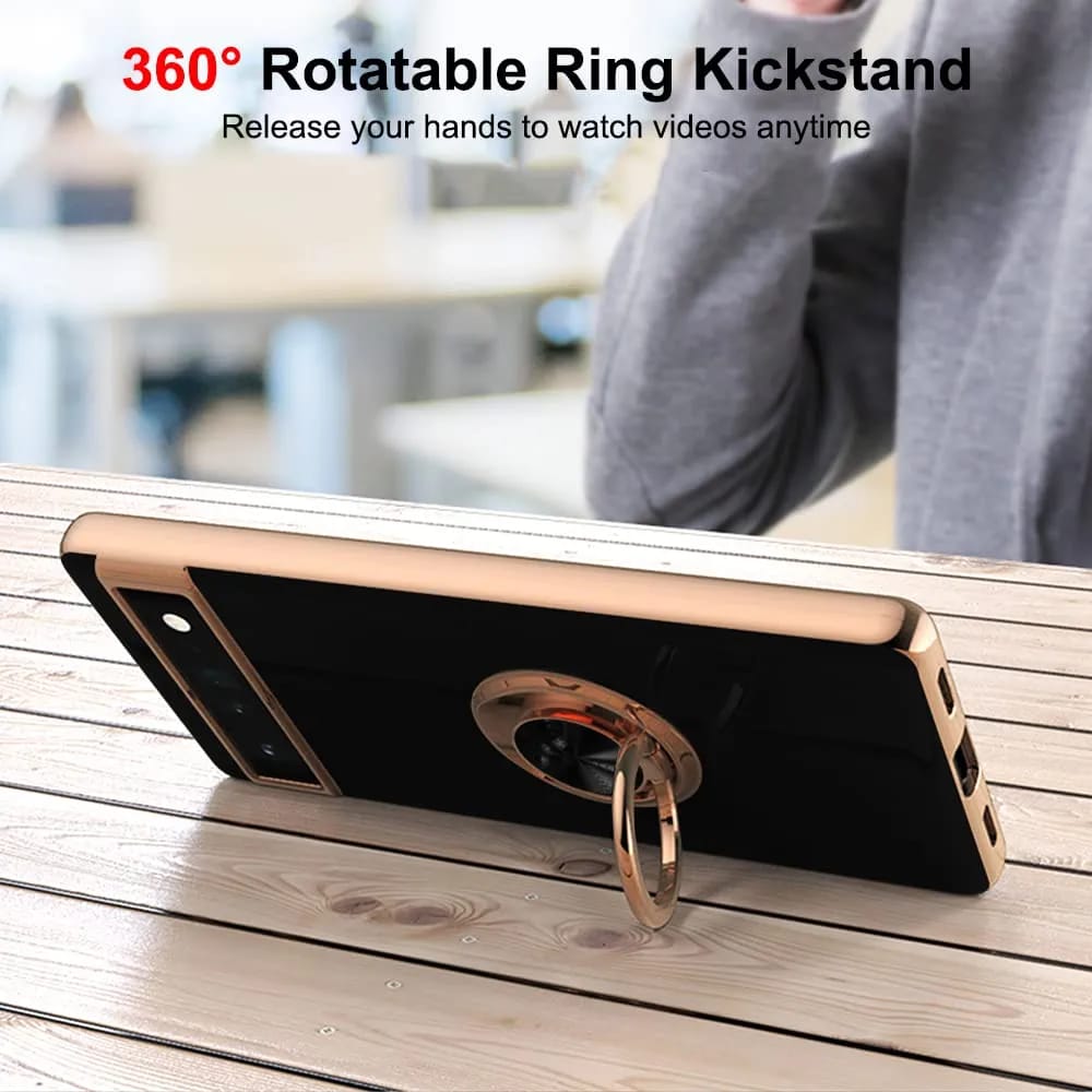 Google Pixel 9 Pro XL Gold Electroplated Ring Holder Cover - colour options