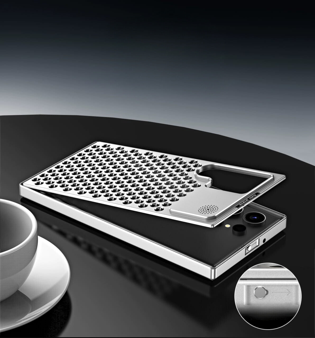 Samsung Galaxy S25 Ultra Royal Silver Metallic Cover - lifestyle