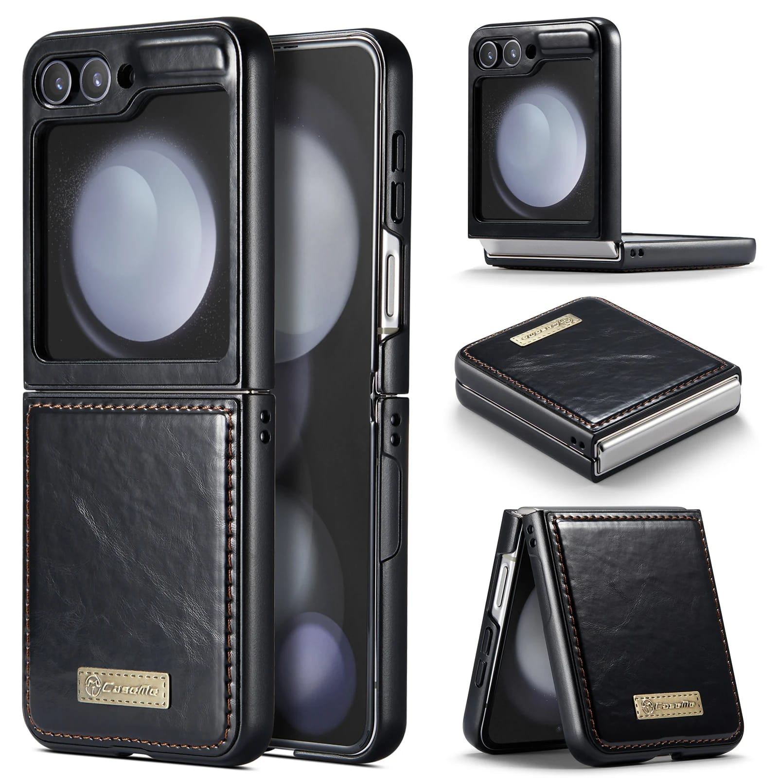 Samsung Galaxy Z Flip 5 Classic Vintage Leather Case - protective case detail