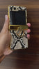 Gold Electroplated Python Leather Luxury Z Flip 5 Case