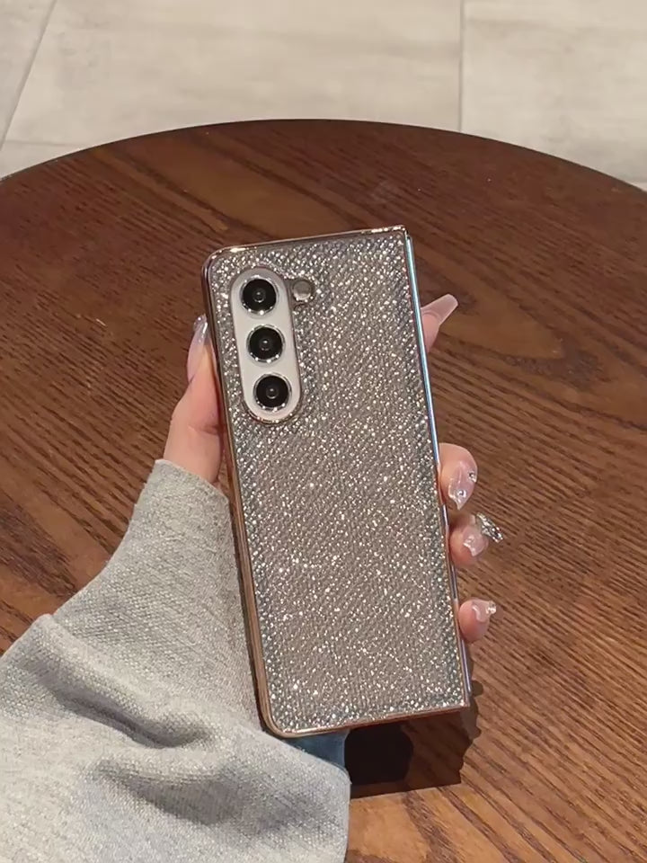 Z fold 5 glitter case