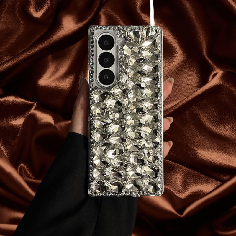 Phone case with rhinestones