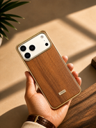 iPhone 17 Series Wooden Slim Metallic Cover | Wood Edition