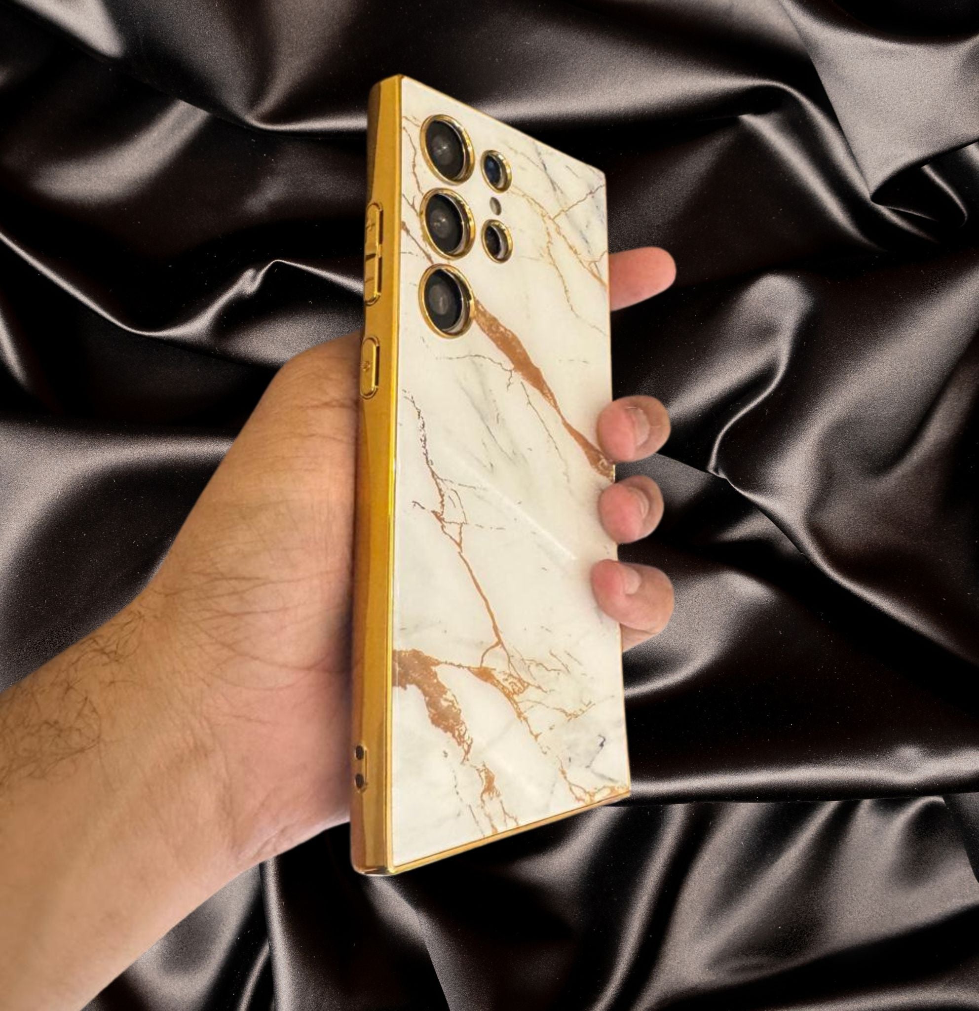 Premium Marble Pattern Gold Electroplated Cover iPhone cover – JustAndBest India