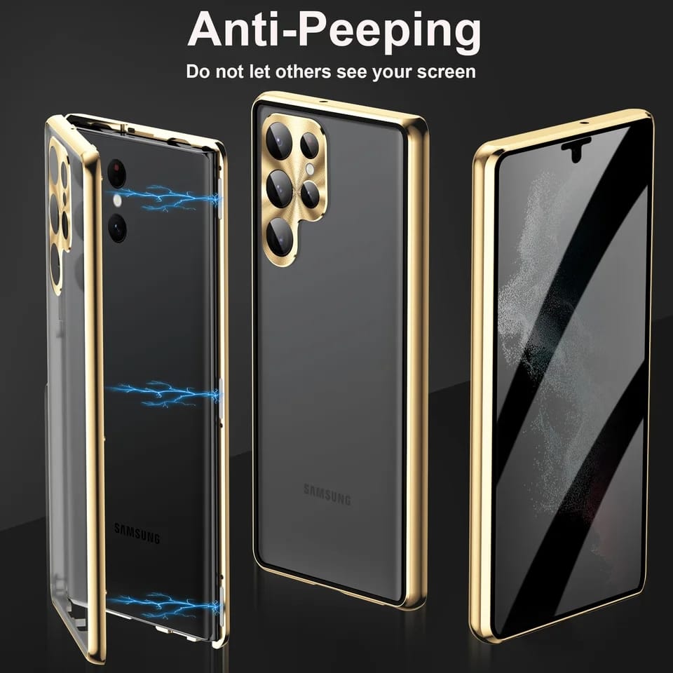 Metallic Gold Plated 360 Degrees Protection Transparent Glass Cover (with Both sides Glass) iPhone cover – JustAndBest India
