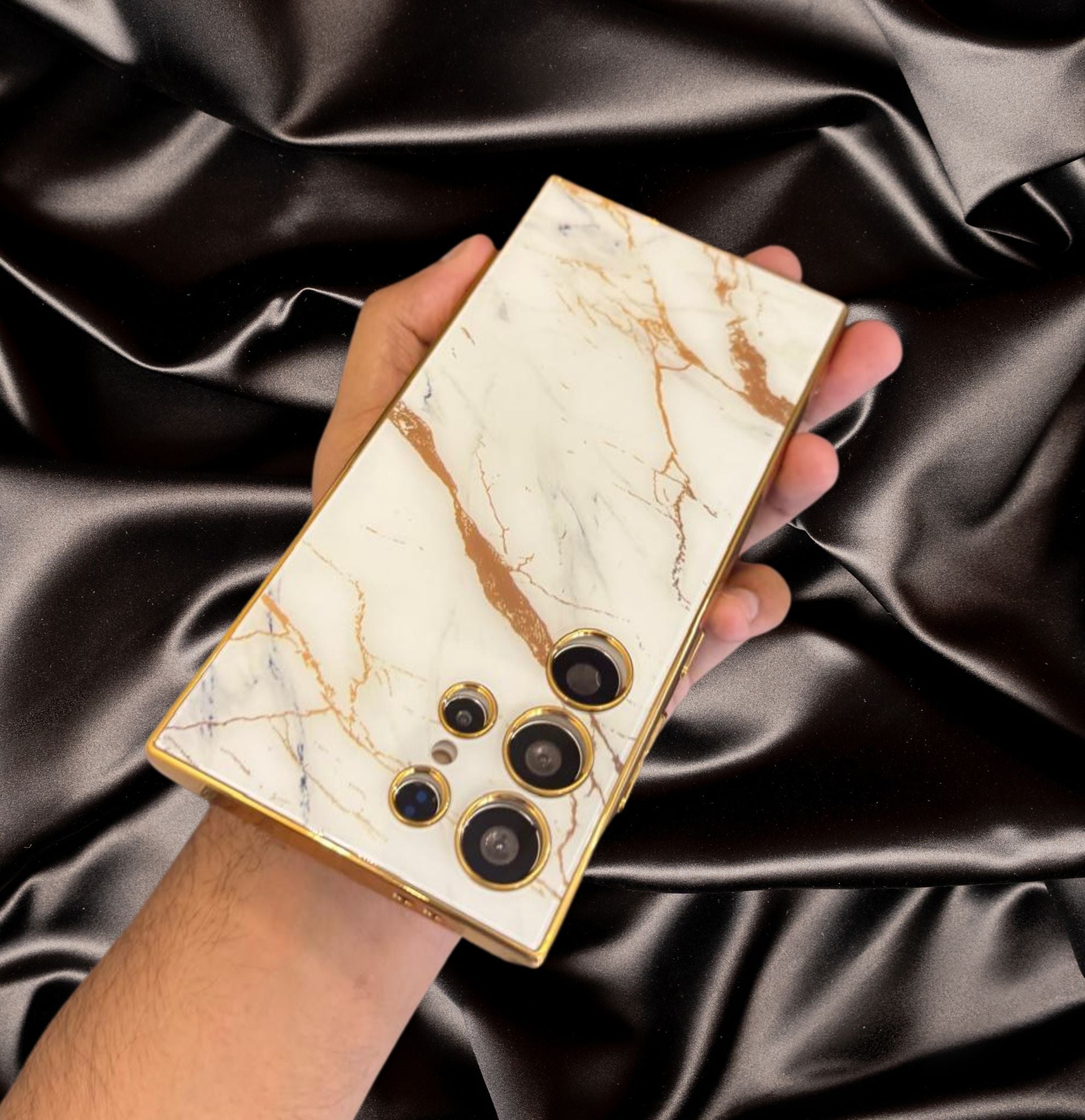 Premium Marble Pattern Gold Electroplated Cover iPhone cover – JustAndBest India
