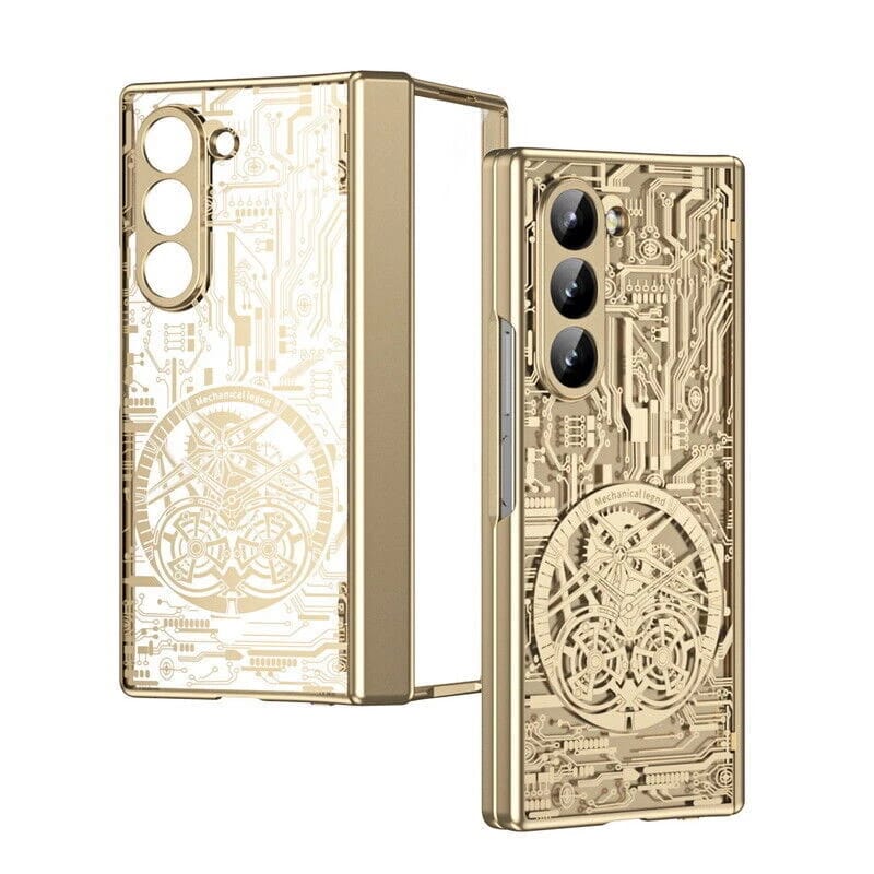 Samsung Galaxy Z Fold 6 Electroplated Circuit Transparent Cover (and H - lifestyle