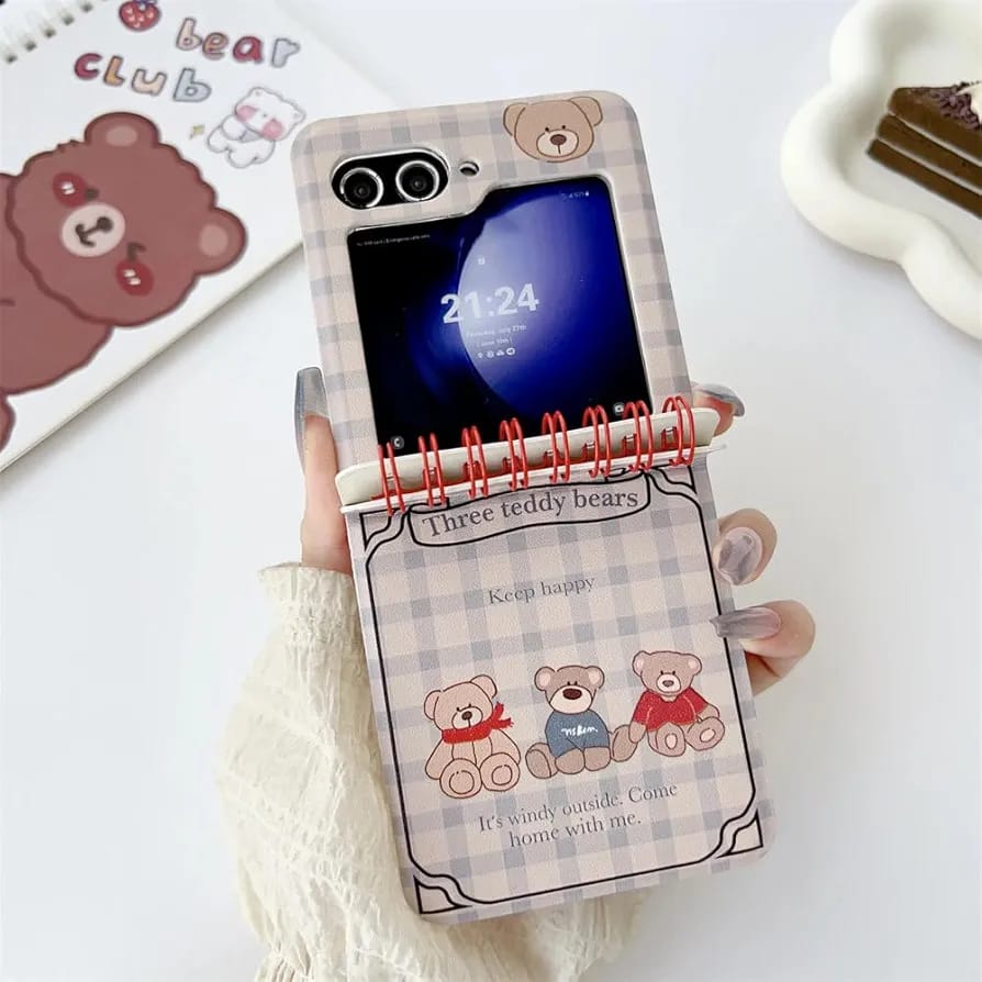 Samsung Galaxy Z Flip 5 Teddy Bears Notebook Case | Designer Case
