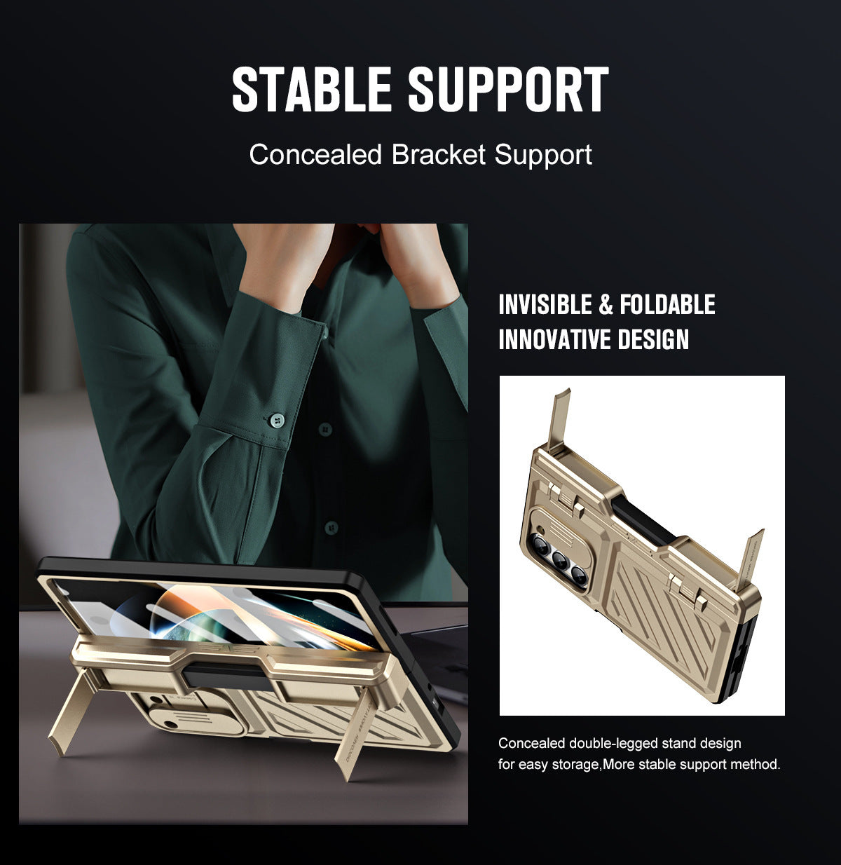 Samsung Galaxy Z Fold 4 Armour Protection Cover (with Stylus) - lifestyle