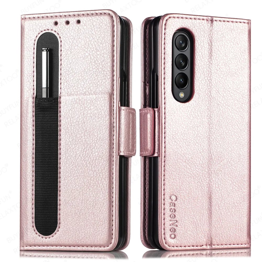 Samsung Galaxy Z Fold 3 Wallet Style Leather Flip Cover - phone case