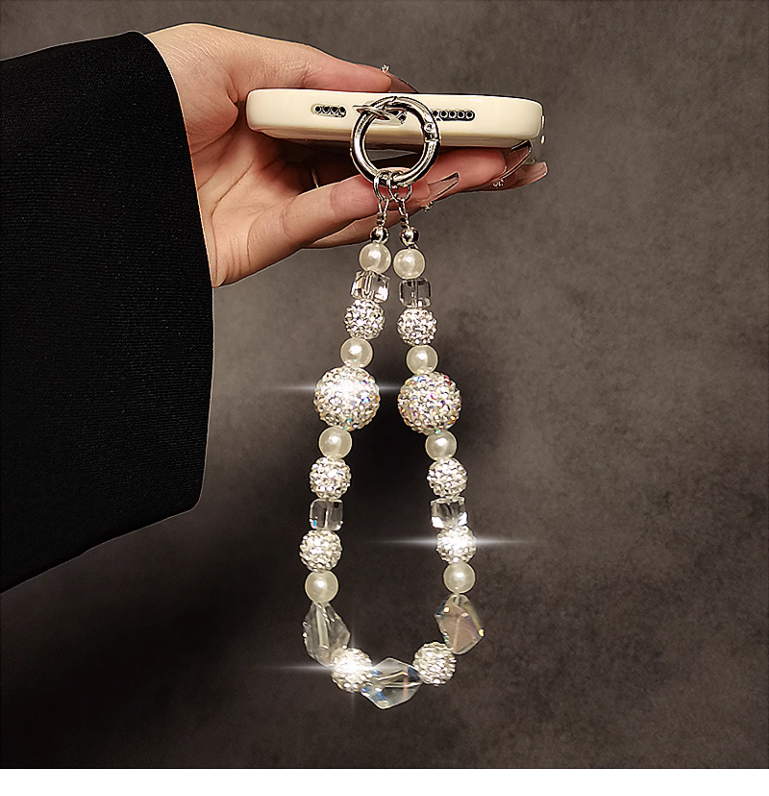 Luxury Pearls and Stones Phone Charm for Default Title - colour options