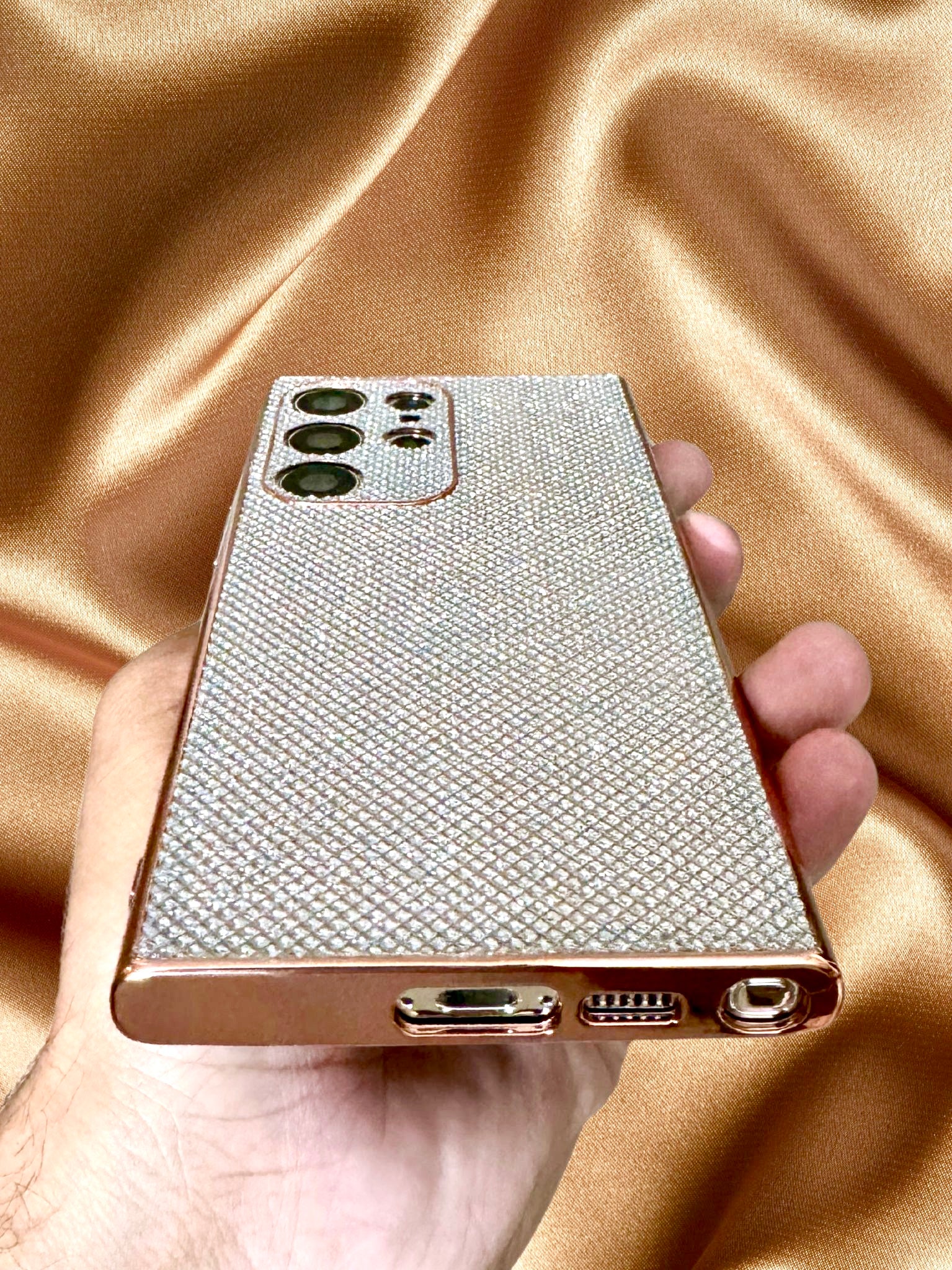 Samsung Galaxy S24 Zazzy Bling Glitter 3D Diamond Pattern Cover - phone case