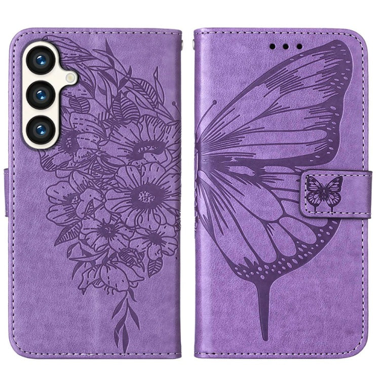 Samsung Galaxy S24 Series Purple Butterflies Flip Cover - case features