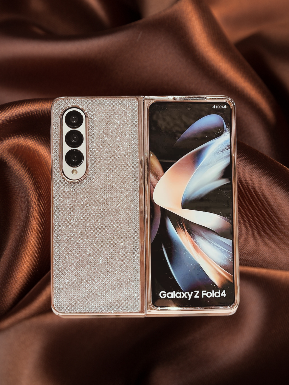 Samsung Galaxy Z Fold 3 Zazzy Bling Glitter 3D Diamond Pattern Cover - lifestyle