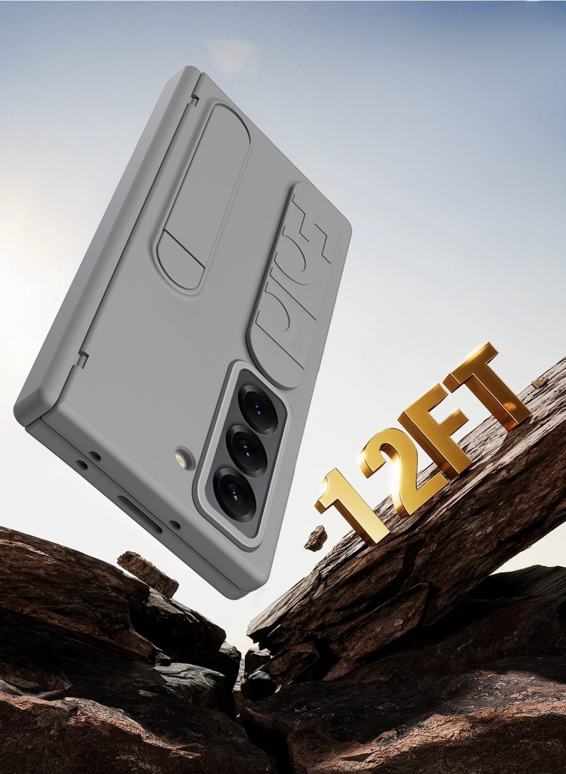 Samsung Galaxy Z Fold 6 Hand Strap Matte Cover - protective case detail