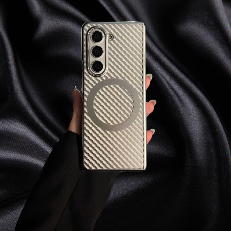 Samsung Galaxy Z Fold 3 Silver Electroplated Matte Transparent Case - colour options