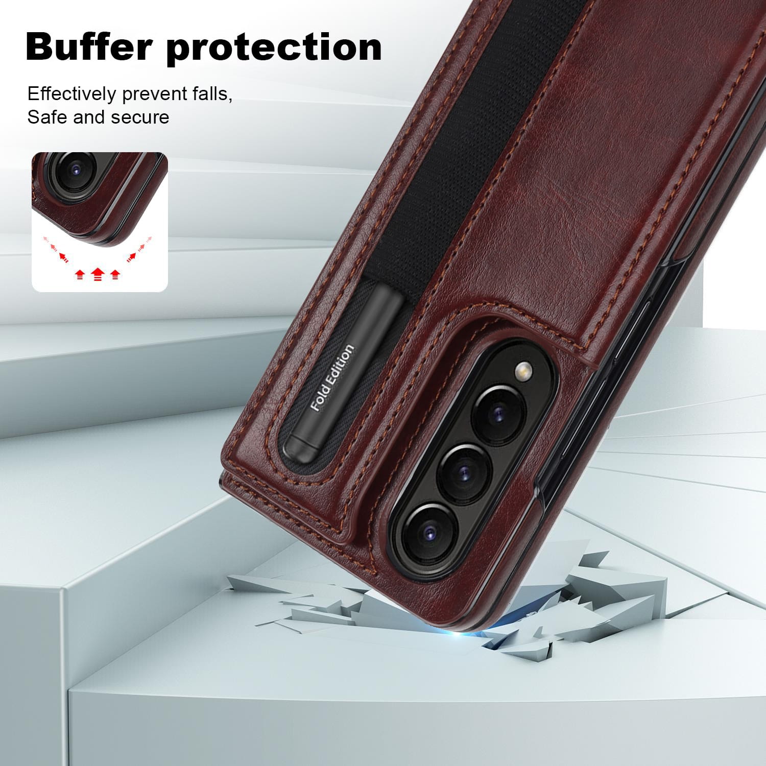Samsung Galaxy Z Fold 3 Wallet Style Leather Cover - colour options