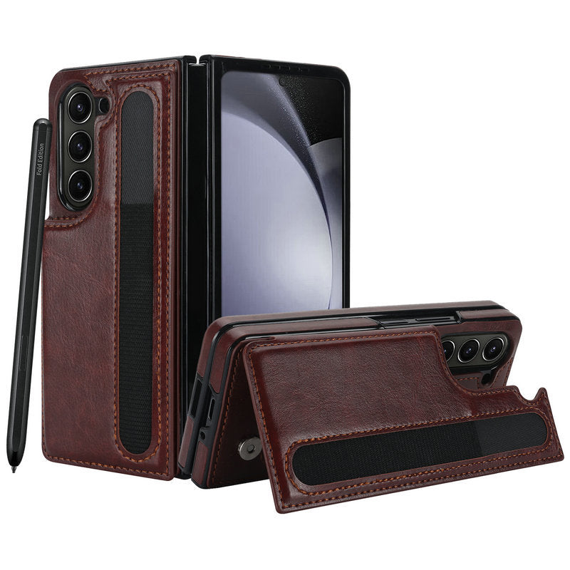 Samsung Galaxy Z Fold 3 Wallet Style Leather Cover - slim profile