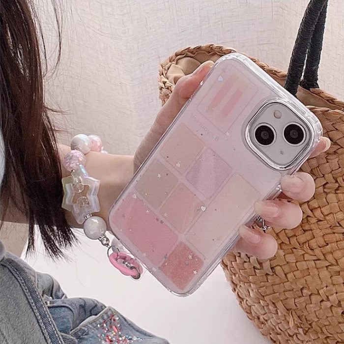 Elegant Makeup Blocks Glitter Lanyard Cover – phone accessory by JustAndBest India