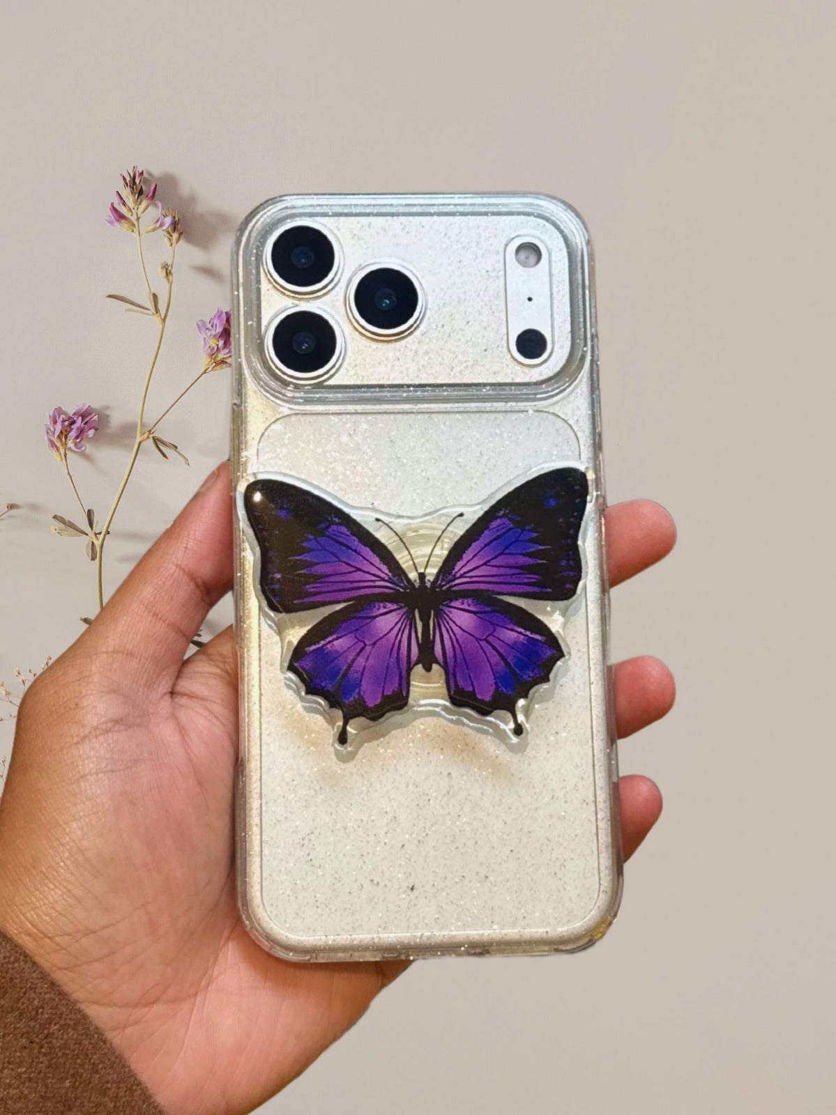 Butterfly Phone Gripper Holder - colour options
