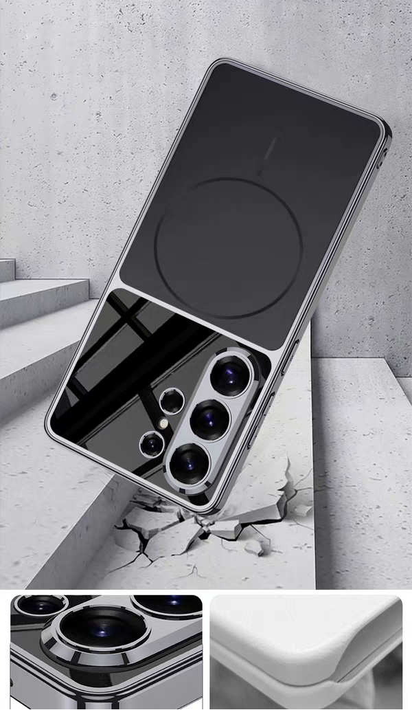 Samsung Galaxy S26 Ultra Obsidian Elite Platinum Electroplated Case - slim profile