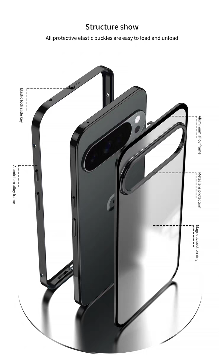 Google Pixel 10 Metallic Frosted Bumper Cover - case features