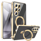 Samsung Galaxy S22 Ultra Gold Plated Protection Transparent Glass Cove - lifestyle