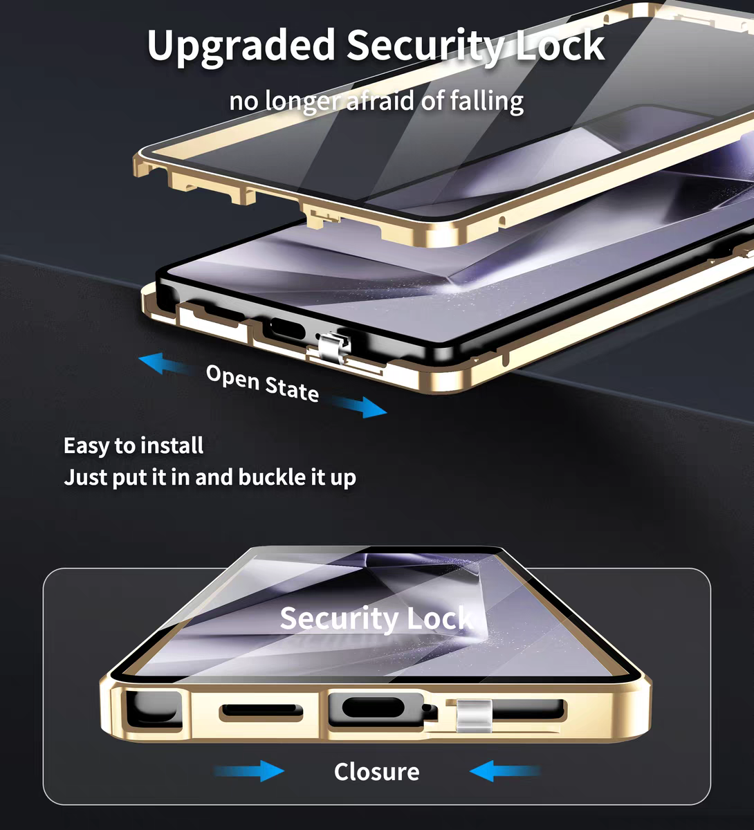 Samsung Galaxy S22 Ultra Gold Plated Protection Transparent Glass Cove - lifestyle