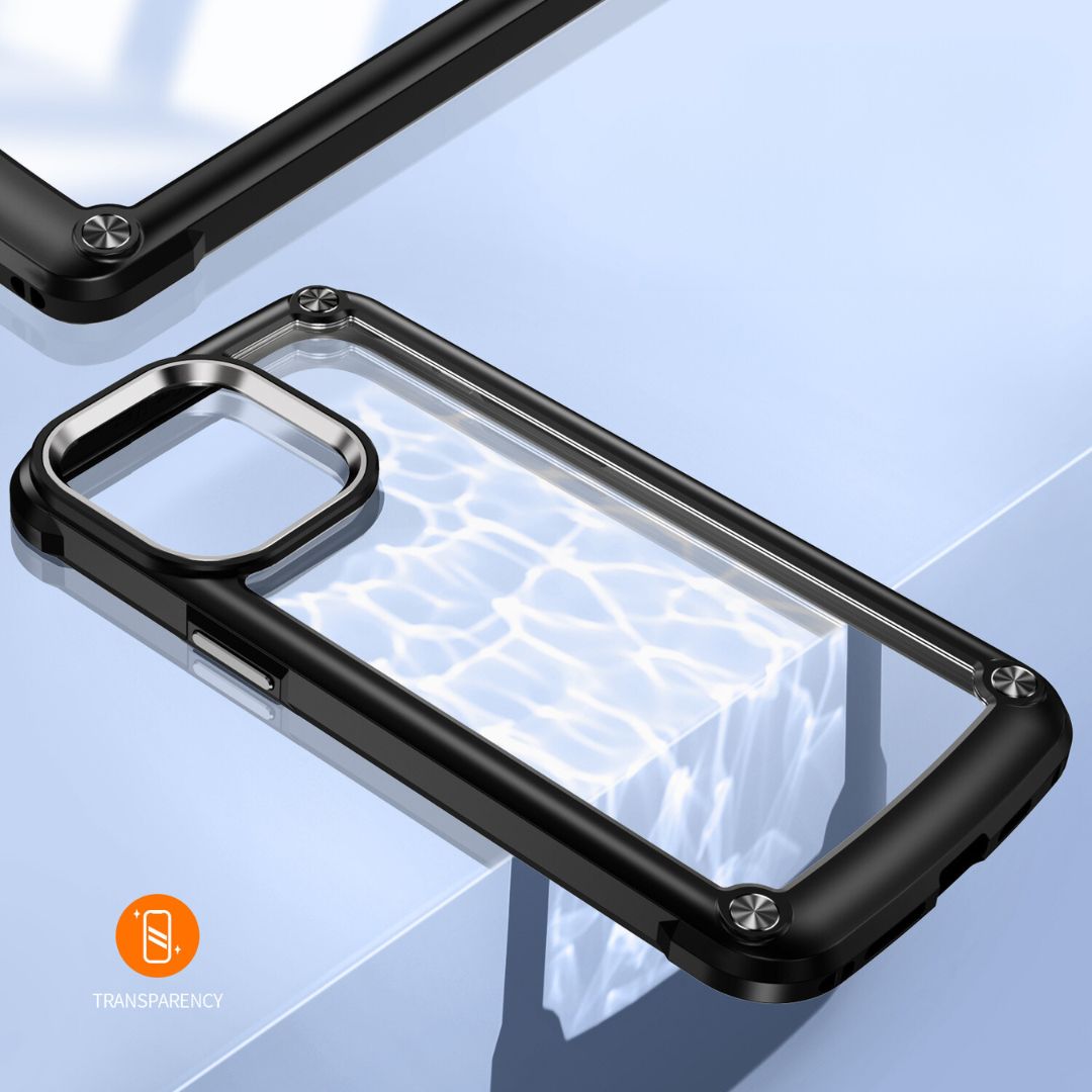 iPhone 15 Series Shockproof Armour Transparent Cover - phone case