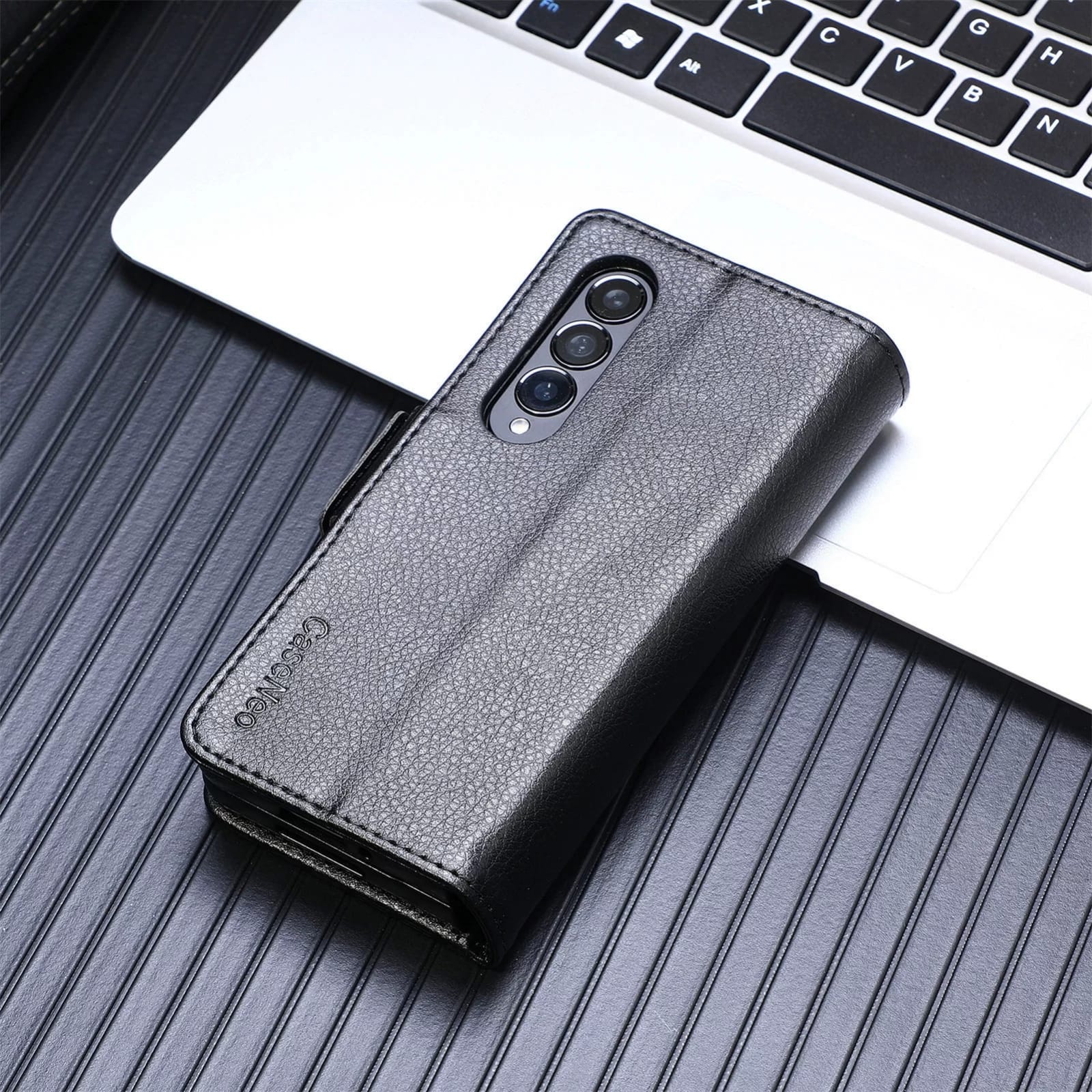 Samsung Galaxy Z Fold 3 Wallet Style Leather Flip Cover - slim profile