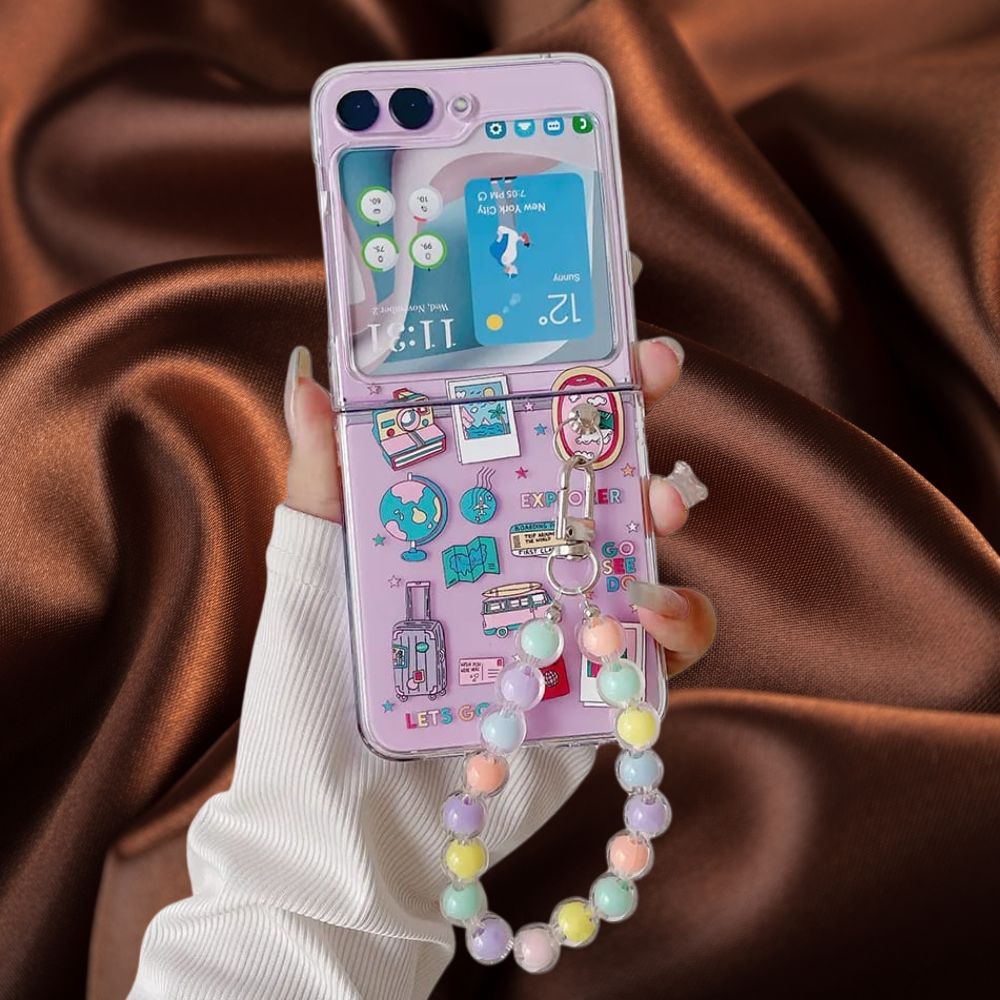 Samsung Galaxy Z Flip 3 Traveller Badges Case - lifestyle