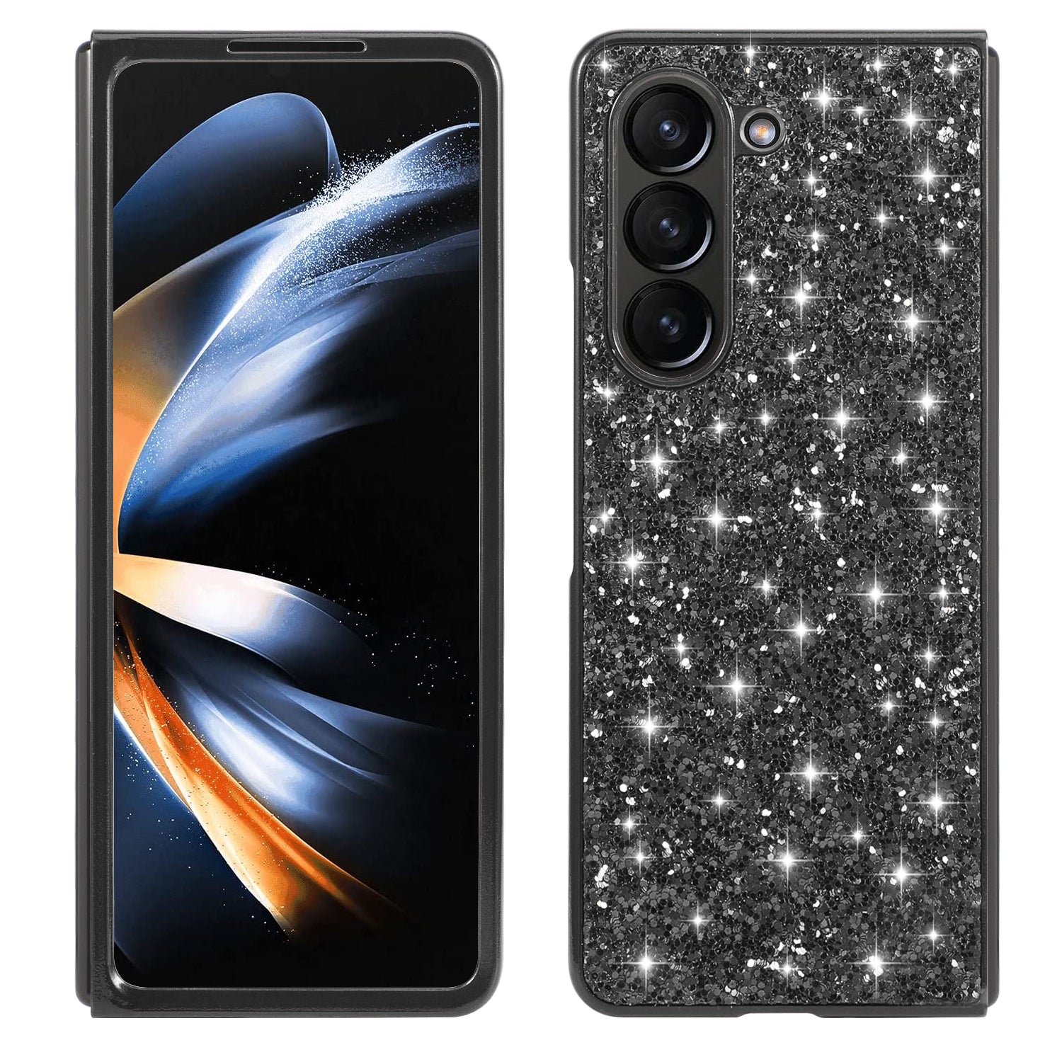 Samsung Galaxy Z Fold 5 Bling Glitter Sequin Cover - case features
