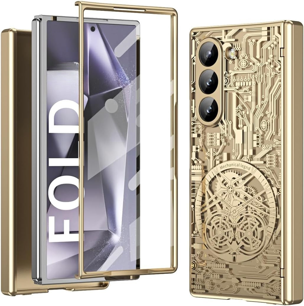 Samsung Galaxy Z Fold 6 Electroplated Circuit Transparent Cover (and H - slim profile