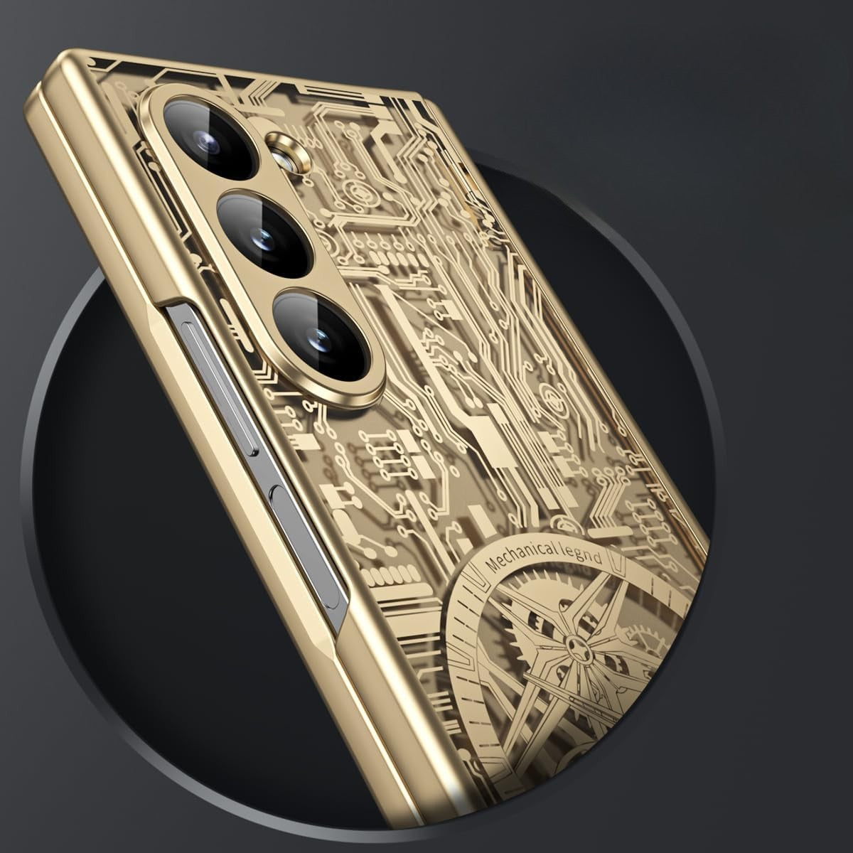 Samsung Galaxy Z Fold 6 Electroplated Circuit Transparent Cover (and H - case features