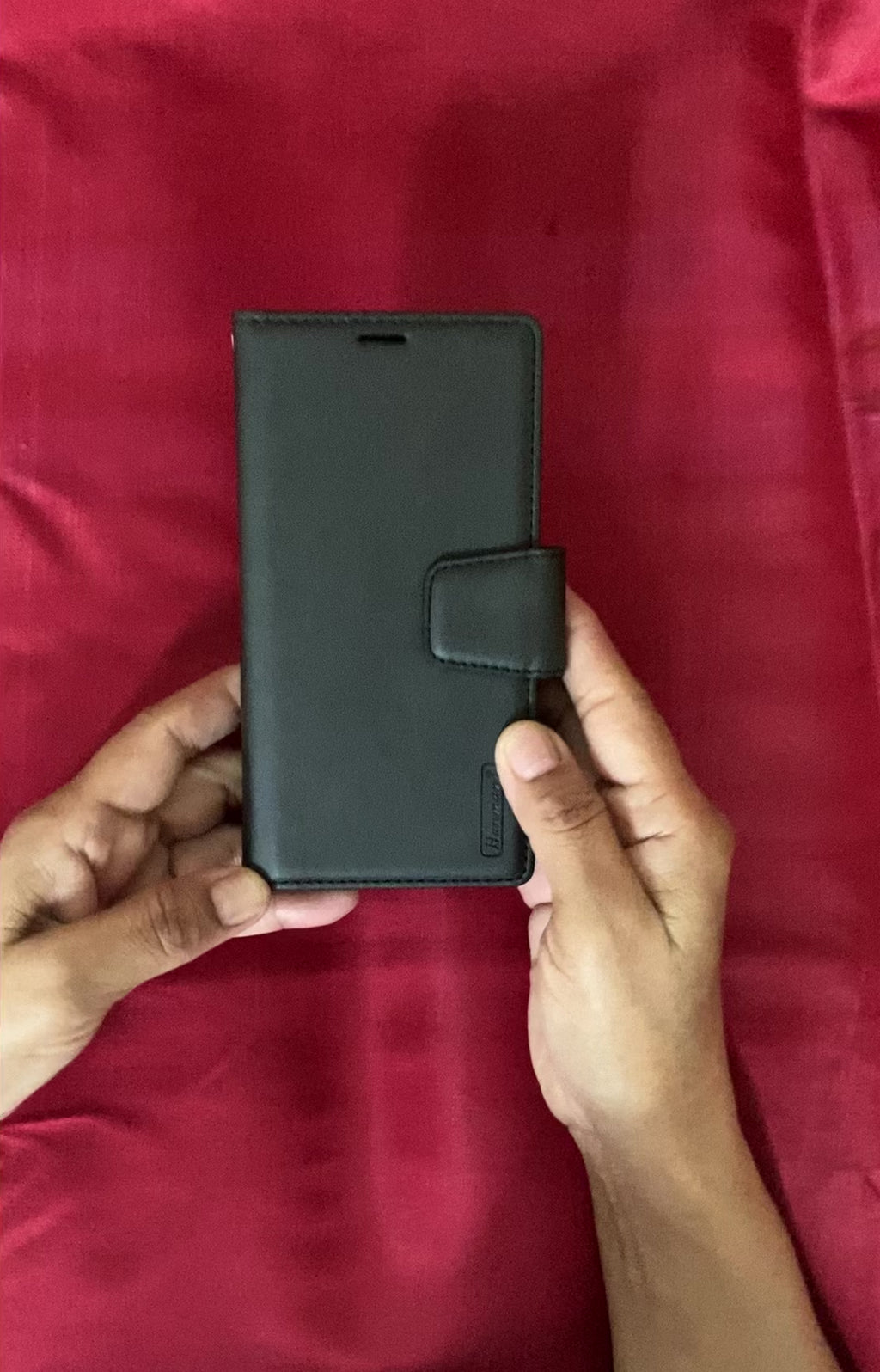 black wallet cover for Samsung
