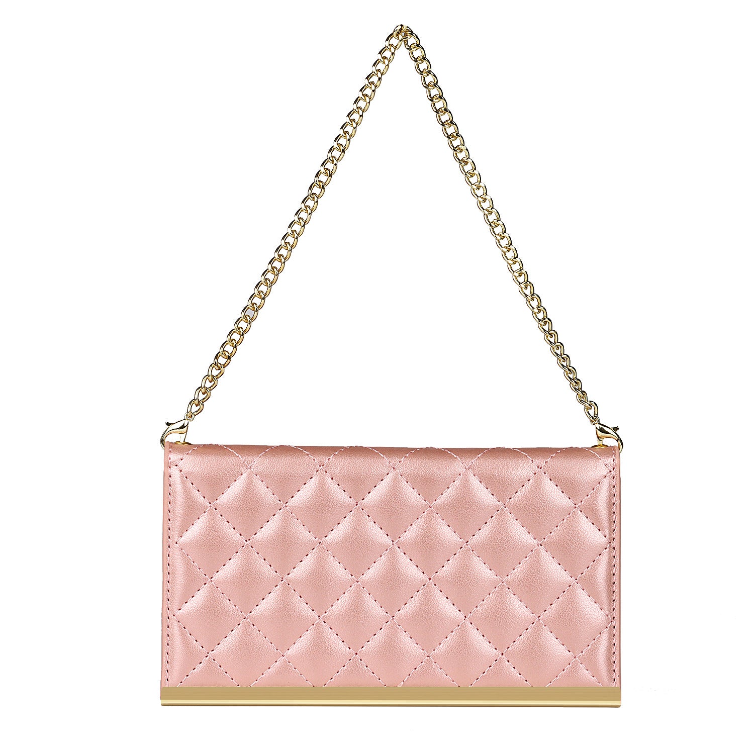 Rose Gold Luxury Leather Flip Case (with Chain Sling) iPhone cover – JustAndBest India